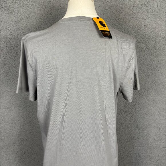 Carhartt Women's Women's Relaxed Fit Short-Sleeve Crewneck T-Shirt Gray Small - Picture 6 of 13
